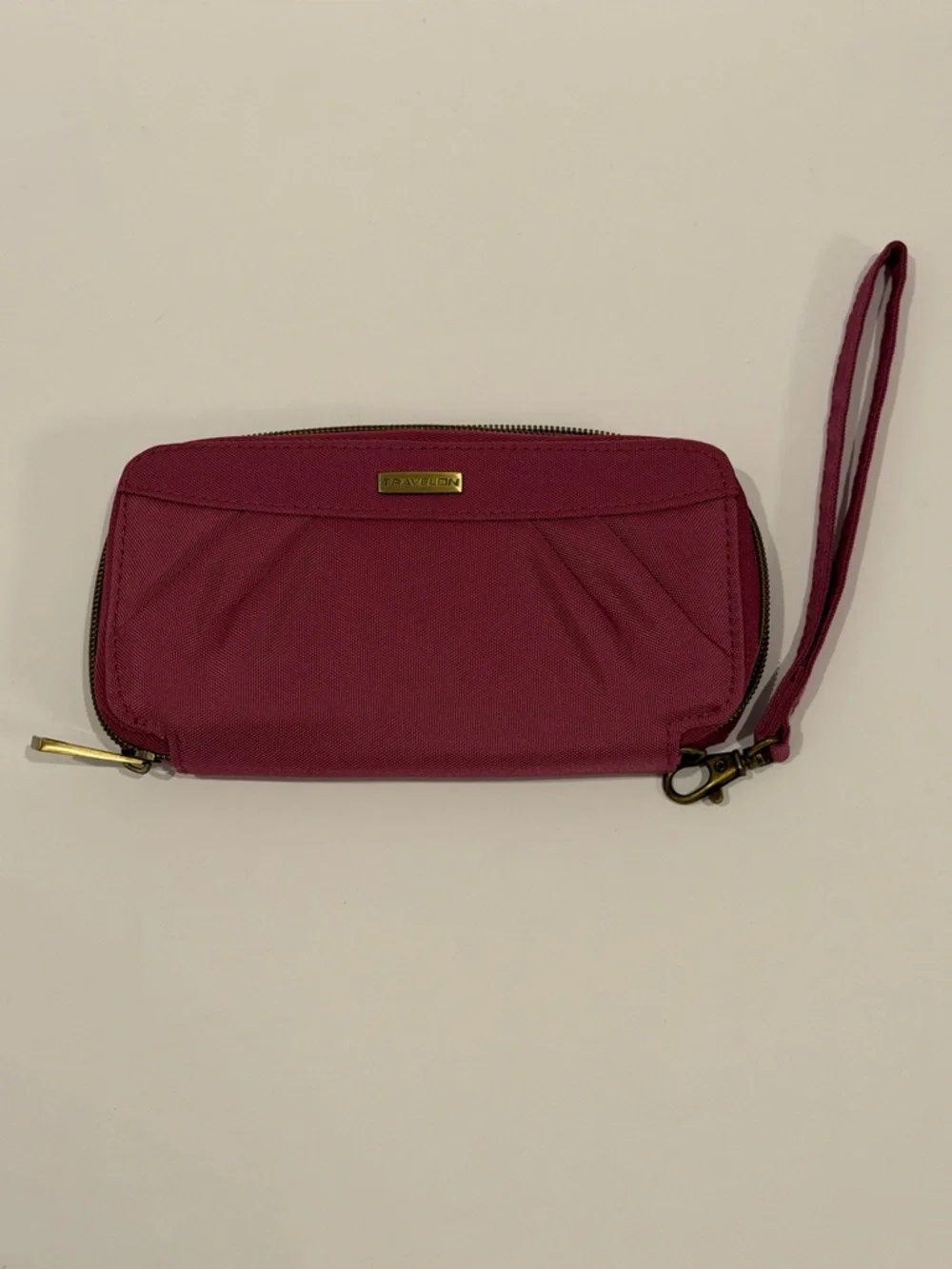 Travelon Pink Zip-Around RFID Travel Wallet